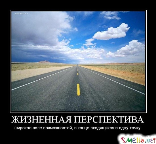 ЖИЗНЕННАЯ ПЕРСПЕКТИВА - широкое поле возможностей, в конце сходящихся в одну точку