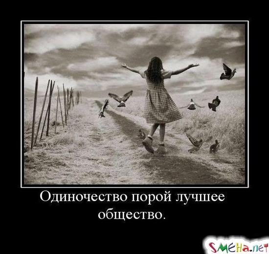 Одиночество порой лучшее общество.