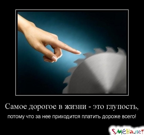 Самое дорогое в жизни - это глупость, потому что за нее приходится платить дороже всего!