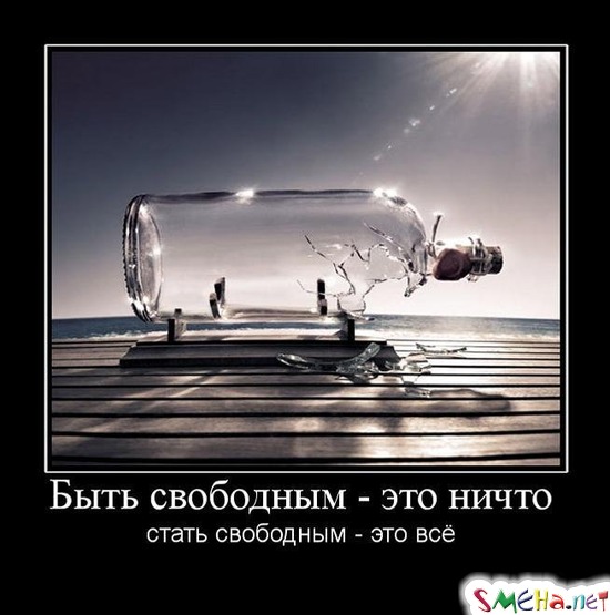 Быть свободным – это ничто, стать свободным – это все