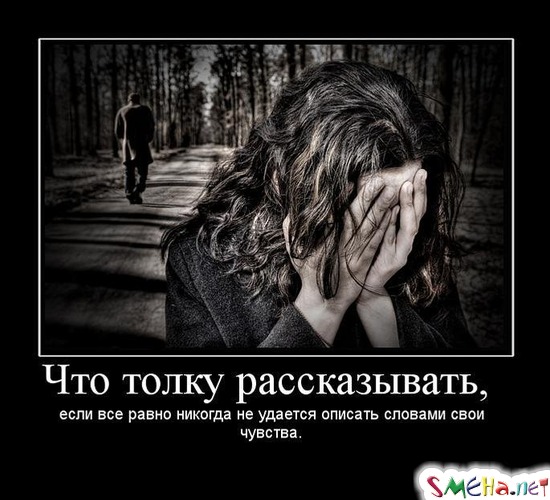 Что толку рассказывать, - если все равно никогда не удается описать словами свои чувства.
