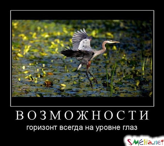 ВОЗМОЖНОСТИ - горизонт всегда на уровне глаз