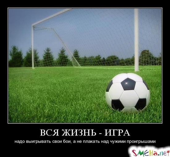 ВСЯ ЖИЗНЬ - ИГРА - надо выигрывать свои бои, а не плакать над чужими проигрышами