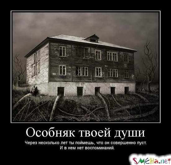 Особняк твоей души - Через несколько лет ты поймешь, что он совершенно пуст. И в нем нет воспоминаний.