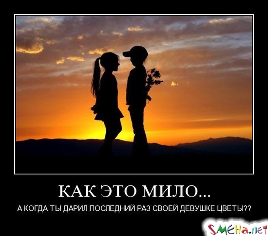 КАК ЭТО МИЛО... - А КОГДА ТЫ ДАРИЛ ПОСЛЕДНИЙ РАЗ СВОЕЙ ДЕВУШКЕ ЦВЕТЫ??