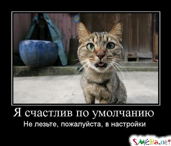 Я счастлив по умолчанию - Не лезьте, пожалуйста, в настройки