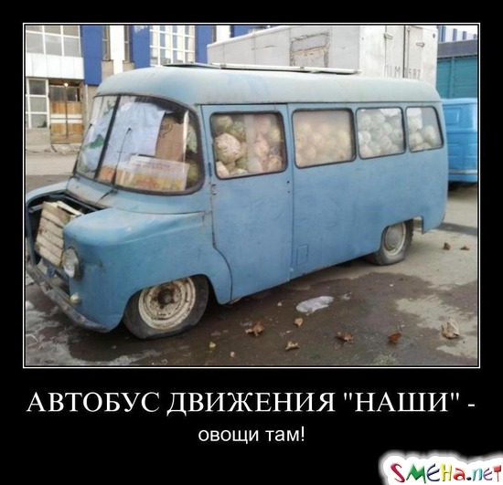 АВТОБУС ДВИЖЕНИЯ "НАШИ" - овощи там!