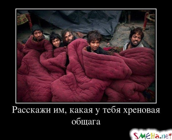 Расскажи им, какая у тебя хреновая общага
