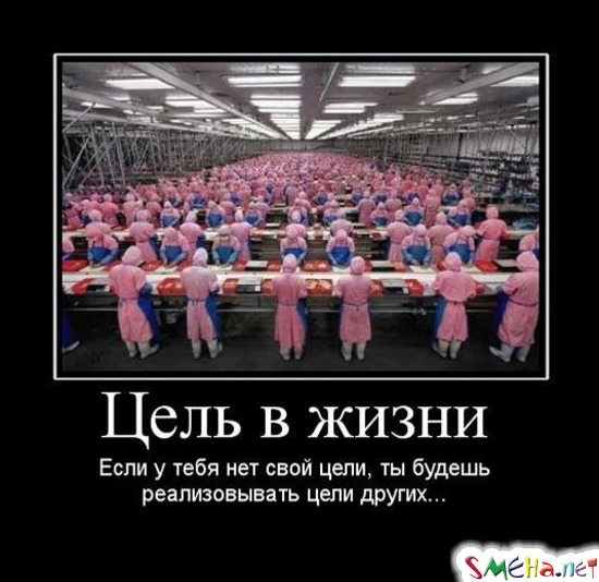 Цель в жизни - Если у тебя нет свой цели, ты будешь реализовывать цели других...