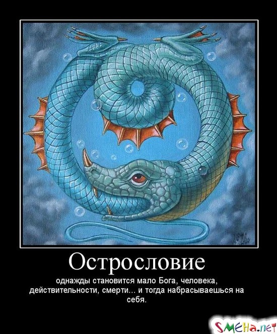 Острословие однажды становится мало Бога, человека, действительности, смерти... и тогда набрасываешься на себя.