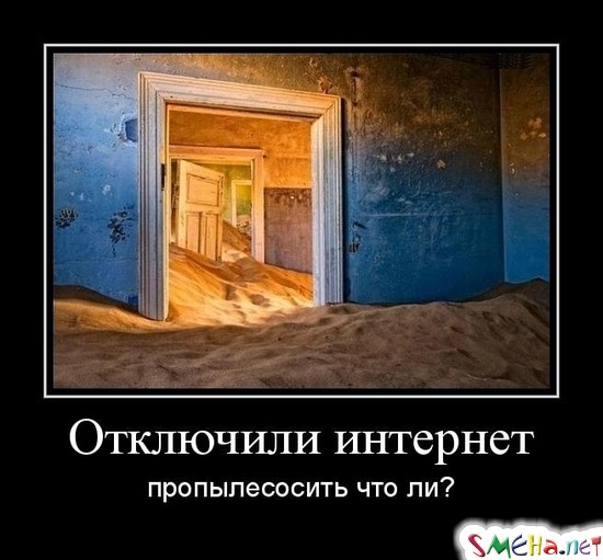 Отключили интернет - пропылесосить что ли?