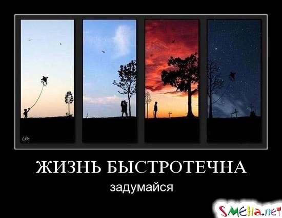 ЖИЗНЬ БЫСТРОТЕЧНА - задумайся
