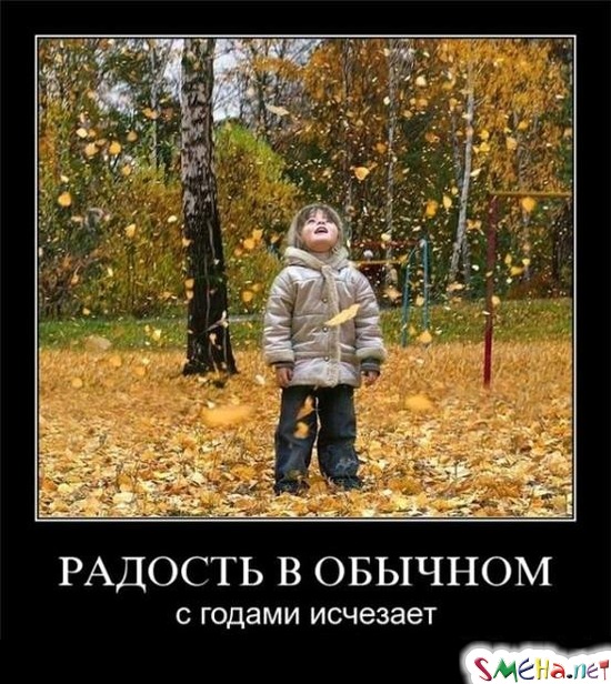 РАДОСТЬ В ОБЫЧНОМ - с годами исчезает