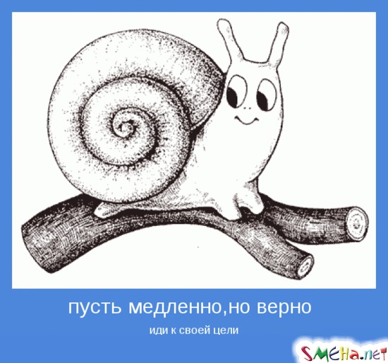 пусть медленно, но верно - иди к своей цели