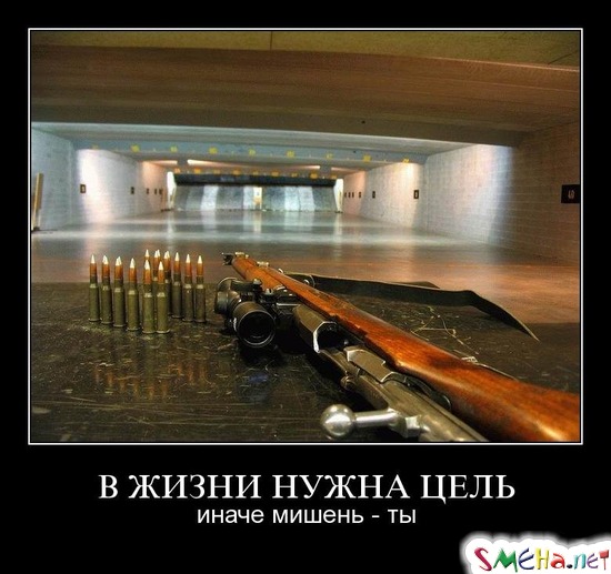 В ЖИЗНИ НУЖНА ЦЕЛЬ - иначе мишень - ты