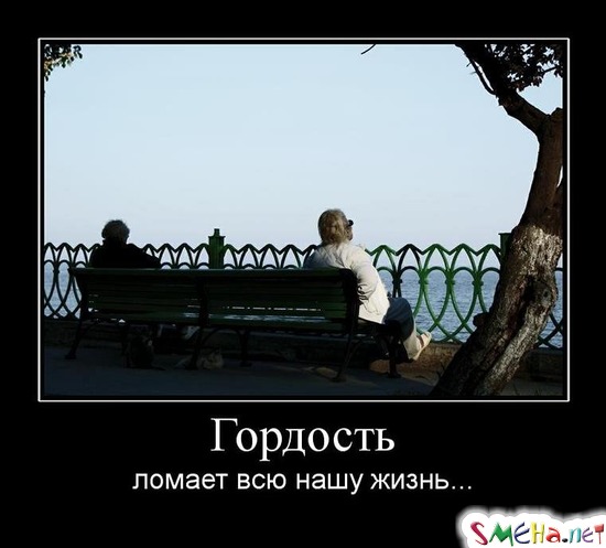 Гордость - ломает всю нашу жизнь...