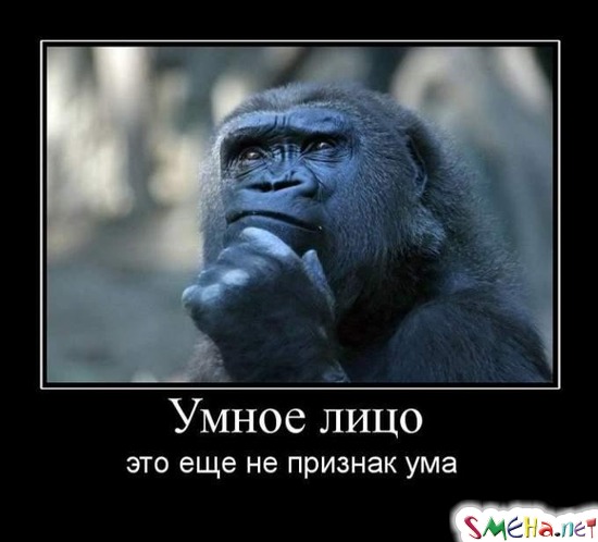 Умное лицо - это еще не признак ума