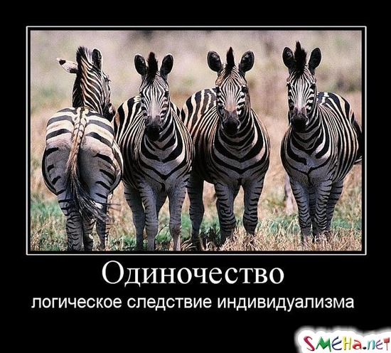 Одиночество - логическое следствие индивидуализма