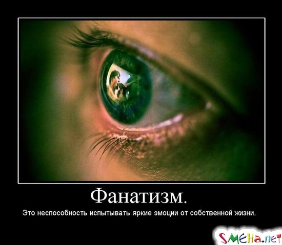 Фанатизм. - Это неспособность испытывать яркие эмоции от собственной жизни.