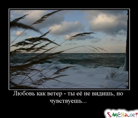 Любовь как ветер - ты её не видишь, но чувствуешь...