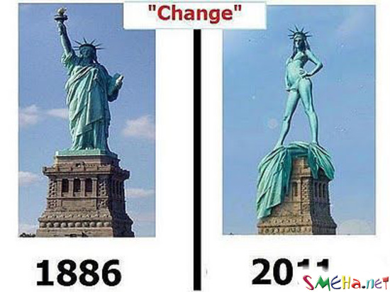 Статуя свободы до и после